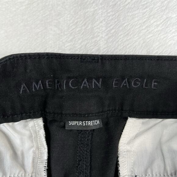 American Eagle AE Plus 20 Short Super Stretch High Rise Artist Flare Jeans Black - Picture 7 of 16